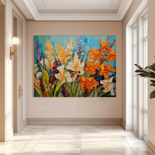PAPER PLANE DESIGN Canvas Floral Wall Art: A Symphony of Nature's Elegance Large Size Canvas Framed Paintings For Living Room, Office, Home Decor. (FLWA06) - Khirki.in