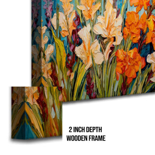 PAPER PLANE DESIGN Canvas Floral Wall Art: A Symphony of Nature's Elegance Large Size Canvas Framed Paintings For Living Room, Office, Home Decor. (FLWA06) - Khirki.in