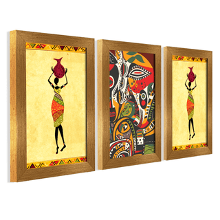 Abstract African Canvas Painting Framed For Living Room and Hotels