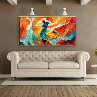 Abstract Modern Art Large Canvas Paintings. Framed Digital Reprints of Famous and Vibrant Artwork (MAWA09) - Khirki.in
