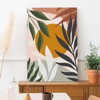 Boho and Chic Art Canvas Gallery Wrap Painting | Eclectic Modern Art Theme (BOWA21)