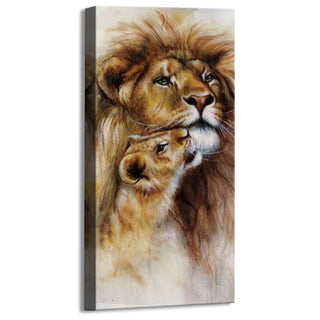 Amazing Wildlife Wall Art. Large Canvas Framed Digital Reprints of Jungle, Wildlife, Animals and Birds. Ready To Hang. Size:  24 Inch x 48 Inch (WBWA51) - Khirki.in