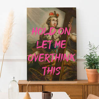 Funny Vintage Portrait Wall Art Painting with Bold Typography, HD Canvas Print, Framed, Ready to Hang. (POMWA321)