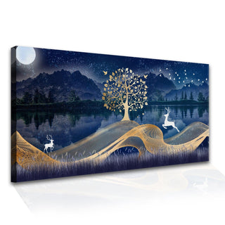 Amazing Wildlife Wall Art. Large Canvas Paintings. Framed Digital Reprints of Jungle, Wildlife, Animals and Birds 24 Inch x 48 Inch (WBWA11) - Khirki.in