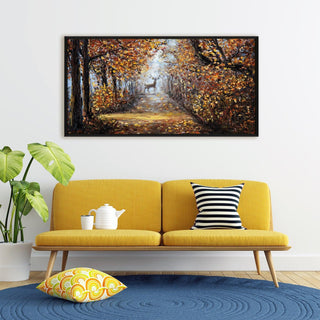 Amazing Wildlife Wall Art. Large Canvas Framed Digital Reprints of Jungle, Wildlife, Animals and Birds. Ready To Hang. Size:  24 Inch x 48 Inch (WBWA39) - Khirki.in