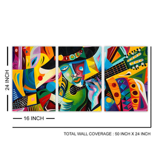 Jazz Musician, Modern Art, HD Canvas Print, Framed, Ready to Hang. (MAWA21)