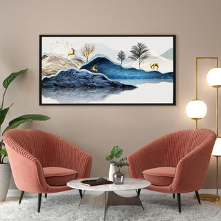 Amazing Wildlife Wall Art. Large Canvas Paintings. Framed Digital Reprints of Jungle, Wildlife, Animals and Birds 24 Inch x 48 Inch (WBWA14) - Khirki.in