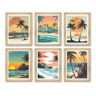 European Cafe & Travel Art Framed Poster Sets (ARTFM023) - Khirki.in