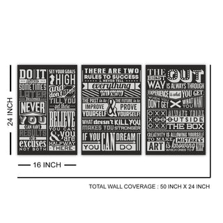 Vintage Chalkboard Style Inspirational Wall Art, HD Canvas Print, Framed, Ready to Hang. (MOWA05)