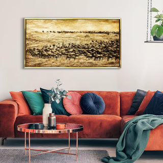 Amazing Wildlife Wall Art. Large Canvas Framed Digital Reprints of Jungle, Wildlife, Animals and Birds. Ready To Hang. Size:  24 Inch x 48 Inch (WBWA31) - Khirki.in
