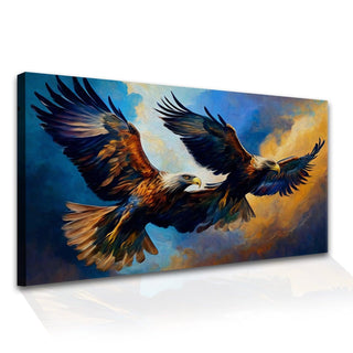 Amazing Wildlife Wall Art. Large Canvas Framed Digital Reprints of Jungle, Wildlife, Animals and Birds. Ready To Hang. Size:  24 Inch x 48 Inch (WBWA47) - Khirki.in