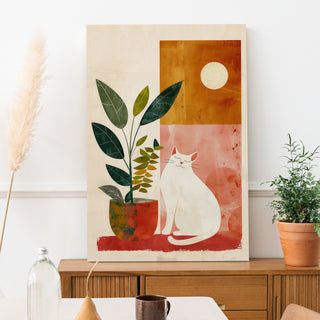 Boho and Chic Art Canvas Gallery Wrap Painting | Eclectic Modern Art Theme (BOWA16)