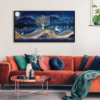Amazing Wildlife Wall Art. Large Canvas Paintings. Framed Digital Reprints of Jungle, Wildlife, Animals and Birds 24 Inch x 48 Inch (WBWA11) - Khirki.in