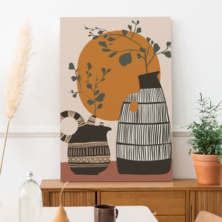 Boho and Chic Art Canvas Gallery Wrap Painting | Eclectic Modern Art Theme (BOWA18)