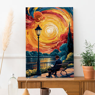 Whirlwind of Thought Wall Art Painting, HD Canvas Print, Framed, Ready to Hang. (POMWA174)