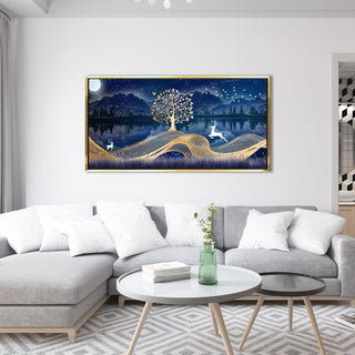 Amazing Wildlife Wall Art. Large Canvas Paintings. Framed Digital Reprints of Jungle, Wildlife, Animals and Birds 24 Inch x 48 Inch (WBWA11) - Khirki.in