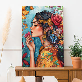 The Blooming Soul Wall Art Painting, HD Canvas Print, Framed, Ready to Hang. (BOMWA83)
