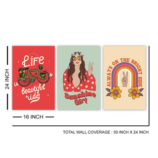 Retro Style Inspiration Wall Art, HD Canvas Print, Framed, Ready to Hang. (MOWA04)