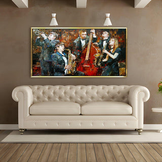 Abstract Modern Art Large Canvas Paintings. Framed Digital Reprints of Famous and Vibrant Artwork (MAWA13) - Khirki.in