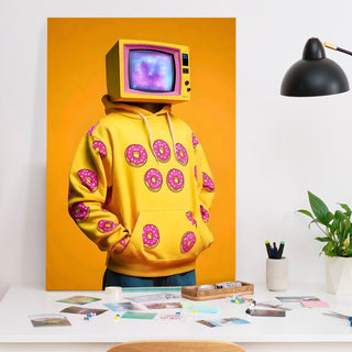 Pixelated Appetite Wall Art Painting, HD Canvas Print, Framed, Ready to Hang. (POMWA301)