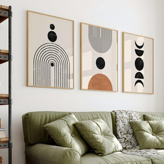 Gallery Wall Set of 3 European Vintage Frames Museum Art. (GWS03WA08)