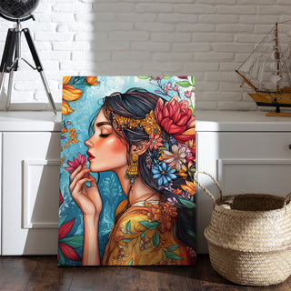 The Blooming Soul Wall Art Painting, HD Canvas Print, Framed, Ready to Hang. (BOMWA83)