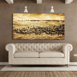Amazing Wildlife Wall Art. Large Canvas Framed Digital Reprints of Jungle, Wildlife, Animals and Birds. Ready To Hang. Size:  24 Inch x 48 Inch (WBWA31) - Khirki.in