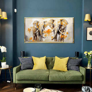 Amazing Wildlife Wall Art. Large Canvas Framed Digital Reprints of Jungle, Wildlife, Animals and Birds. Ready To Hang. Size:  24 Inch x 48 Inch (WBWA38) - Khirki.in