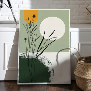 Modern Meadow Wall Art Painting, HD Canvas Print, Framed, Ready to Hang. (POMWA197)