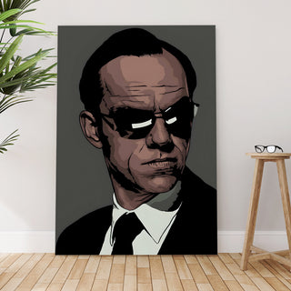 Agent-Inspired Minimalist Portrait Wall Art, HD Canvas Print, Framed, Ready to Hang. (POMWA345)