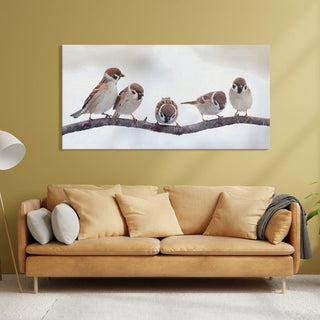 Amazing Wildlife Wall Art. Large Canvas Framed Digital Reprints of Jungle, Wildlife, Animals and Birds. Ready To Hang. Size:  24 Inch x 48 Inch (WBWA29) - Khirki.in