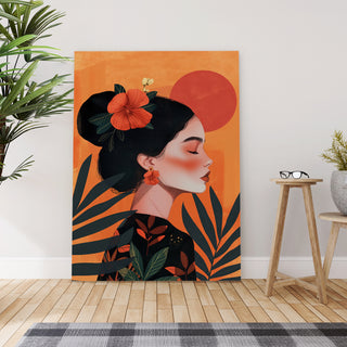 Boho and Chic Art Canvas Gallery Wrap Painting | Eclectic Modern Art Theme (BOWA20)