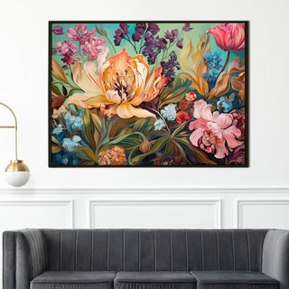 PAPER PLANE DESIGN Canvas Floral Wall Art: A Symphony of Nature's Elegance Large Size Canvas Framed Paintings For Living Room, Office, Home Decor. (FLWA19) - Khirki.in