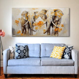 Amazing Wildlife Wall Art. Large Canvas Framed Digital Reprints of Jungle, Wildlife, Animals and Birds. Ready To Hang. Size:  24 Inch x 48 Inch (WBWA38) - Khirki.in