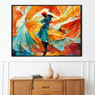 Framed Abstract Oil Pastel Style Wall Art Painting For Home and Hotels Wall Decoration (ABWA13) - Khirki.in