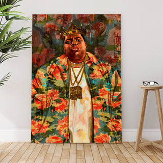 The Notorious B.I.G. American rapper Portrait  Wall Art, HD Canvas Print, Framed, Ready to Hang. (POMWA332)