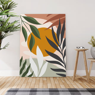 Boho and Chic Art Canvas Gallery Wrap Painting | Eclectic Modern Art Theme (BOWA21)