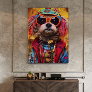 Fur-tastic Vogue Wall Art Painting, HD Canvas Print, Framed, Ready to Hang. (AMWA41)
