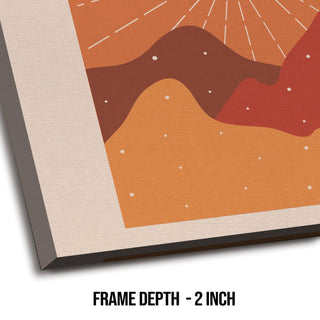 Boho Chic Wall Art Painting, HD Canvas Print, Framed, Ready to Hang. (BOWA07)