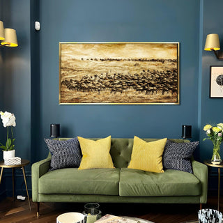 Amazing Wildlife Wall Art. Large Canvas Framed Digital Reprints of Jungle, Wildlife, Animals and Birds. Ready To Hang. Size:  24 Inch x 48 Inch (WBWA31) - Khirki.in