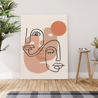 Boho and Chic Art Canvas Gallery Wrap Painting | Eclectic Modern Art Theme (BOWA17)