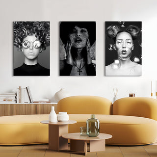 Black & White Fashion Wall Art, HD Canvas Print, Framed, Ready to Hang. (MAWA27)