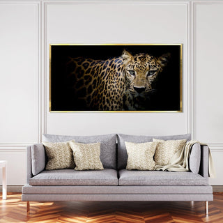 Amazing Wildlife Wall Art. Large Canvas Framed Digital Reprints of Jungle, Wildlife, Animals and Birds. Ready To Hang. Size:  24 Inch x 48 Inch (WBWA40) - Khirki.in