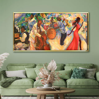 Abstract Modern Art Large Canvas Paintings. Framed Digital Reprints of Famous and Vibrant Artwork (MAWA03) - Khirki.in