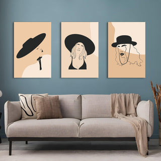 Minimalistic Fashion Art Painting, HD Canvas Print, Framed, Ready to Hang. (MAWA28)