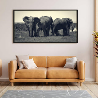 Amazing Wildlife Wall Art. Large Canvas Framed Digital Reprints of Jungle, Wildlife, Animals and Birds. Ready To Hang. Size:  24 Inch x 48 Inch (WBWA36) - Khirki.in