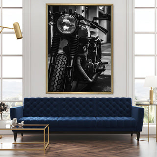 Vintage Cars & Bikes  Wall Art. HD Canvas Print, Framed, Ready to Hang. (VCBWA19)