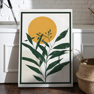 Lush Minimal Wall Art Painting, HD Canvas Print, Framed, Ready to Hang. (POMWA200)