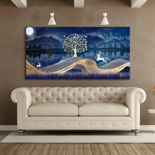 Amazing Wildlife Wall Art. Large Canvas Paintings. Framed Digital Reprints of Jungle, Wildlife, Animals and Birds 24 Inch x 48 Inch (WBWA11) - Khirki.in