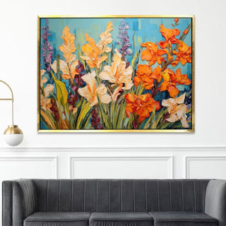 PAPER PLANE DESIGN Canvas Floral Wall Art: A Symphony of Nature's Elegance Large Size Canvas Framed Paintings For Living Room, Office, Home Decor. (FLWA06) - Khirki.in